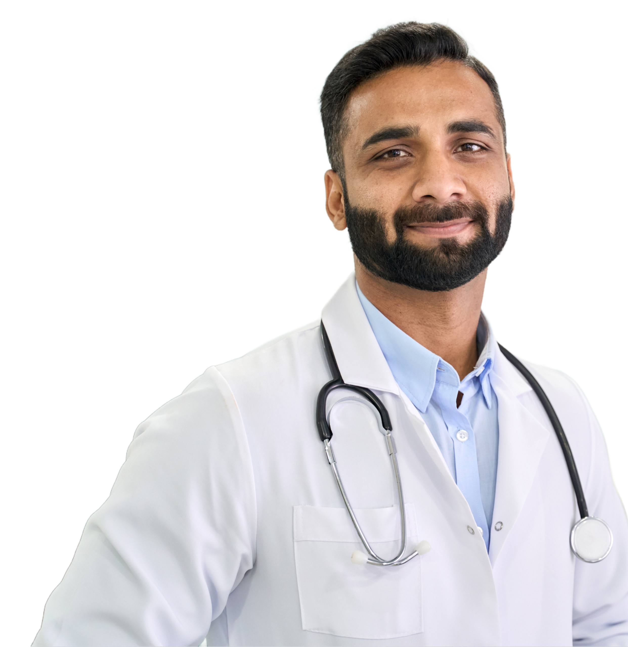 doctor smiling doctor in white coat